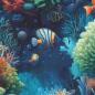 Preview: Dekostoff Halbpanama Unterwasserwelt Fische Korallen